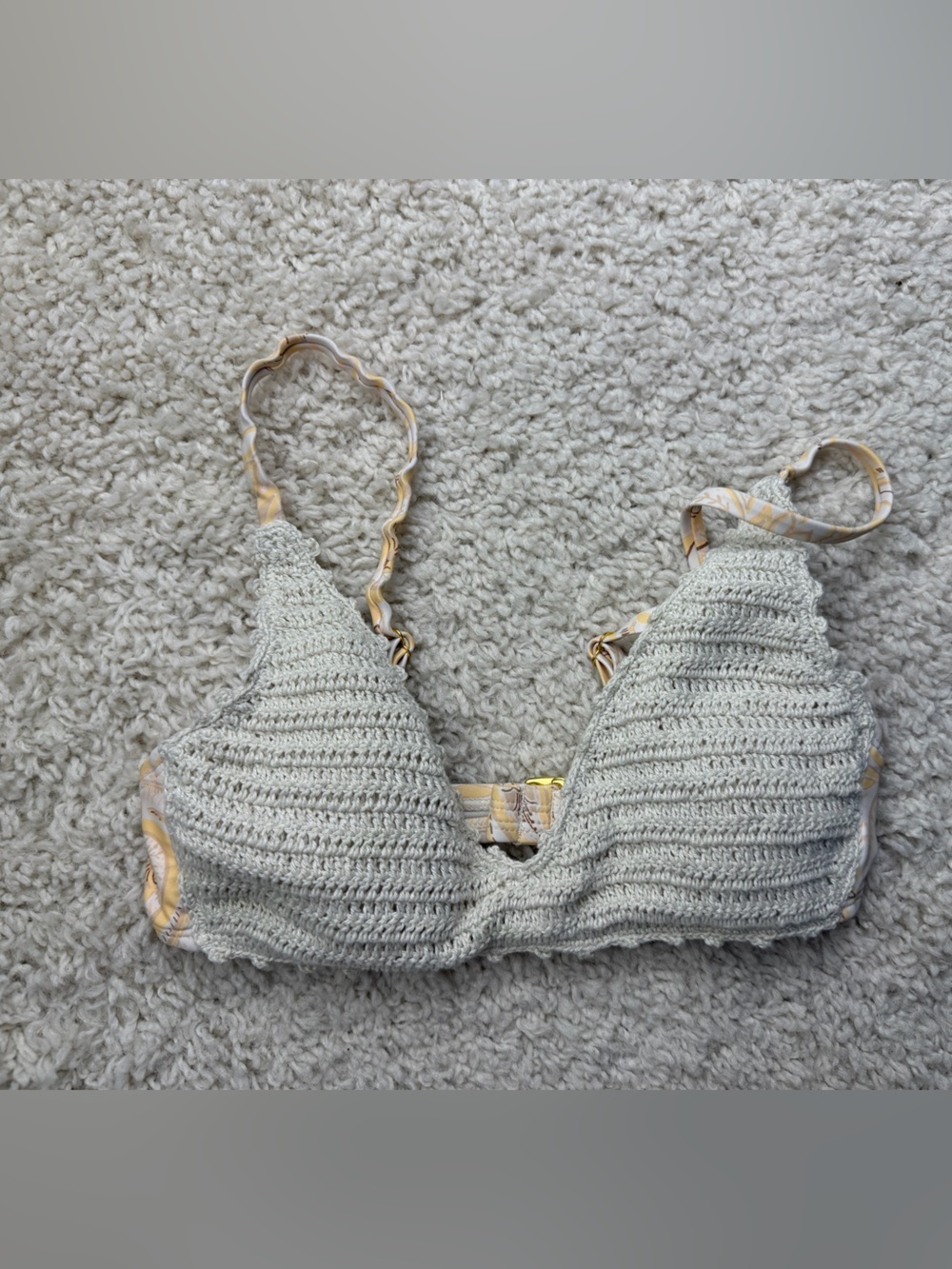 XS Exhilaration Crochet Bathing Suit Top
